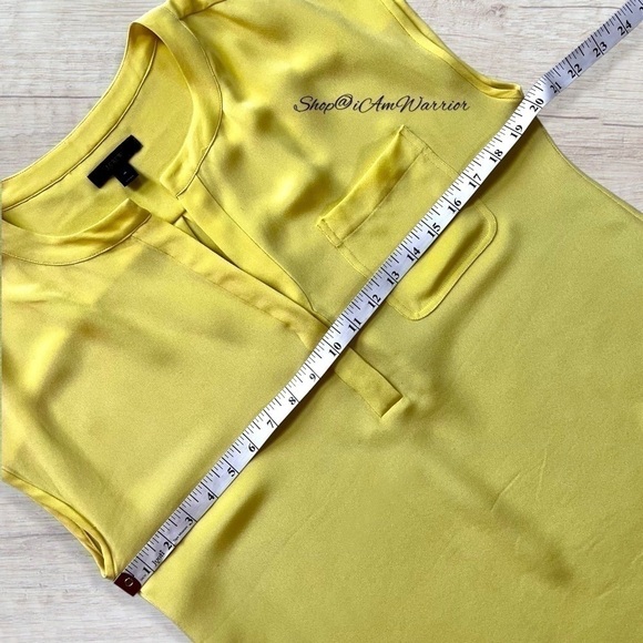 J.Crew lemon fluid silk relaxed fit pullover blouse *shop@iamwarrior - Picture 5 of 8